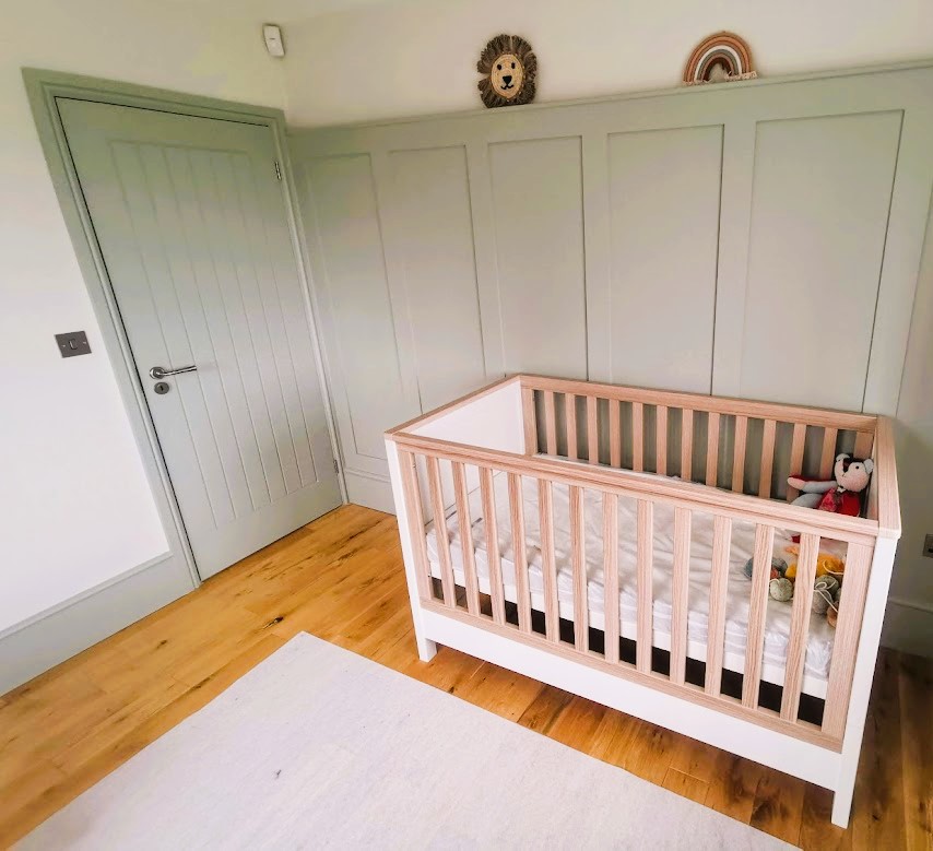 amfbuildingsol's tweet photo. When it comes to decorating the nursery, why not add in a panelled feature wall? We’re pretty sure you won’t need convincing.

Our customer is getting ready for their big (or little) arrival and the nursery is coming together nicely :-)

#travisperkinsco #daviestimberltd https://t.co/hYG2WaxVbX