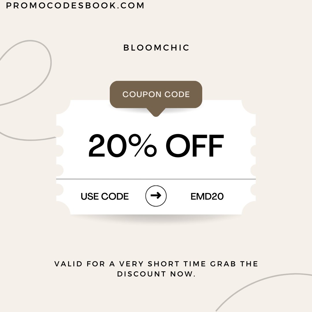 PromoCodesBook's tweet image. Bloomchic Coupon Code
20% Off 
promocodesbook.com/latest-bloomch…