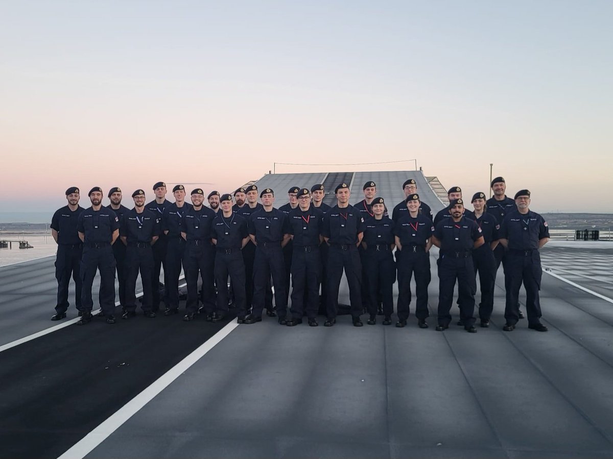 The next generation of Royal Navy Officers have arrived! This group of Officer Cadets from @DartmouthBRNC will spend the next few weeks living and working alongside our Junior Rates, getting their first taste of life on board a warship.