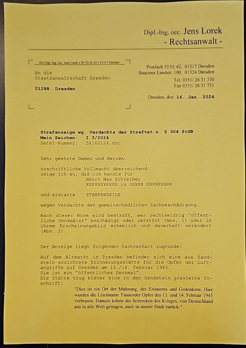BRechercheteam's tweet photo. Die #FreieSachsen drehen halt gerade komplett am Rad wegen dieser Aktion. Das Lustigste an diesem Vorgang ist aber, mit der #Schreibmaschine? Ufo-Anwalt #JensLorek im Jahr 2024? Und die Stadtverwatlung #Dresden meint hierzu sinngemäß: "Die #Erinnerungsstätte wird umgestaltet" 1/2 https://t.co/DNhFYjoOWx