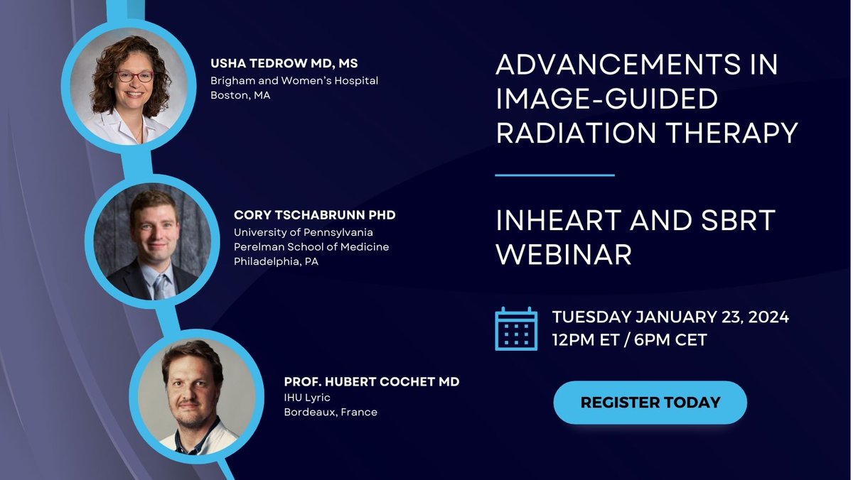 Ready to learn about the latest advancements in image-guided radiation therapy? Join us Tue Jan. 23 to discover how #inHEART AI-driven 3D cardiac images are optimizing stereotactic radiation therapy. us02web.zoom.us/webinar/regist… Disclaimer: inHEART’s solution is not approved for…