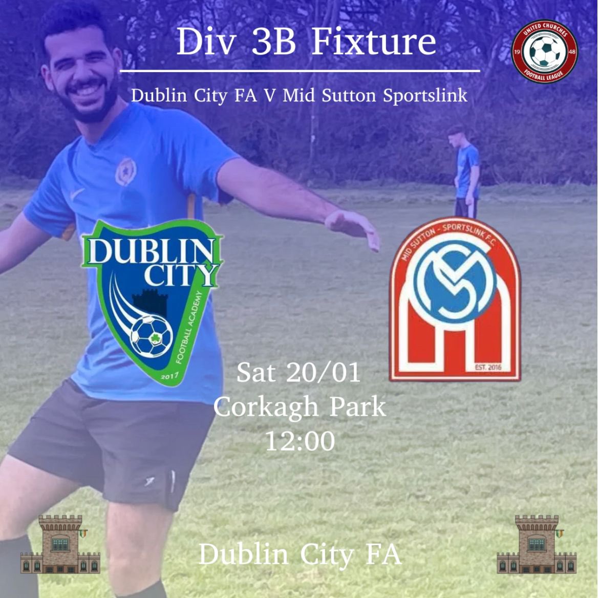 DublinCityFA's tweet photo. 🔹Weekend Fixture🔹
Dublin City FA Vs @mid_sutton_sportslinkfc 

First game of the calendar year this Saturday as we host Mid Sutton in Corkagh Park
Everyone’s looking forward to getting back on the pitch and start the year off in the best way possible

All support welcome
🔵DCFC https://t.co/U60ryrxPAD