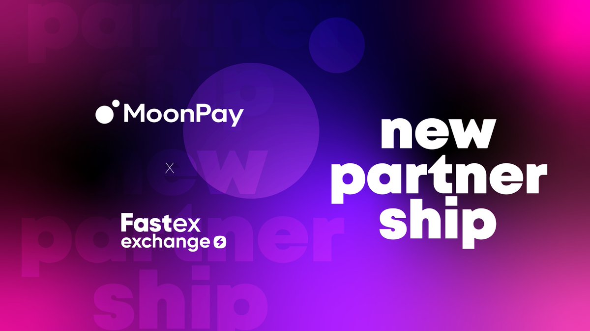 ⚡️#Fastex Exchange to start a new collaboration with 
<a href="/moonpay/">MoonPay 🟣</a>
 ⚡️

🐟This partnership aims to level up user experience on Fastex Exchange, delivering better accessibility and convenience everywhere.

By using MoonPay’s solutions, all exchange users can handle complex