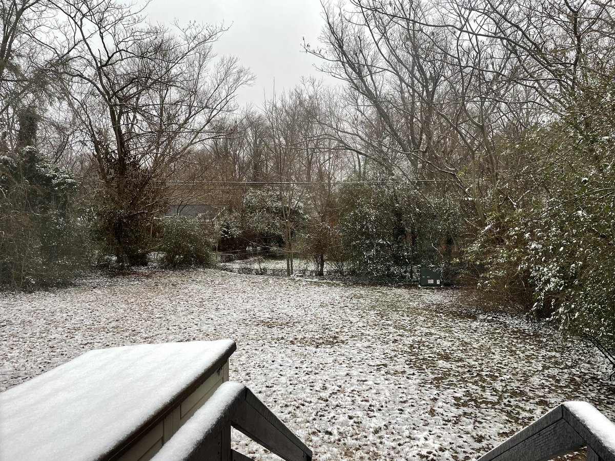 liz_veeuh's tweet image. We actually got snow (and ice) and I can say I got to “play in the snow” after getting home from work last night 🤣🤣❄️ 

#snow #snowday #snowsnowsnow #snowing #dust #dusting #snowball #snowballfight #winter #winterinvirginia #ice #snowandice #nailedit #playinthesnow