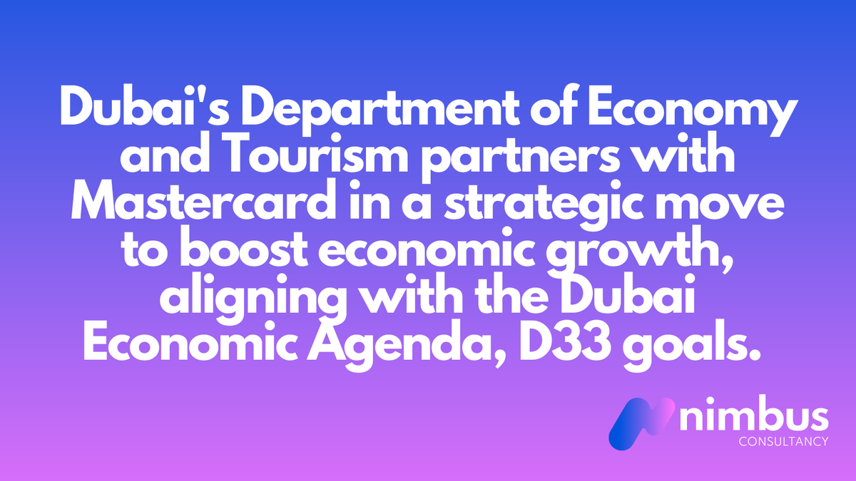 Exciting news in Dubai! 🌆

✨ Mastercard teams up with Dubai's economy and tourism authority to create the 'Digital City.' 🤝

💻 This partnership will pave the way for innovation in four key areas: boosting international trade, empowering SMEs and nurturing talent.🚀