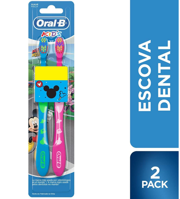 Oral-B Escova Dental Infantil Mickey 2 Unidades