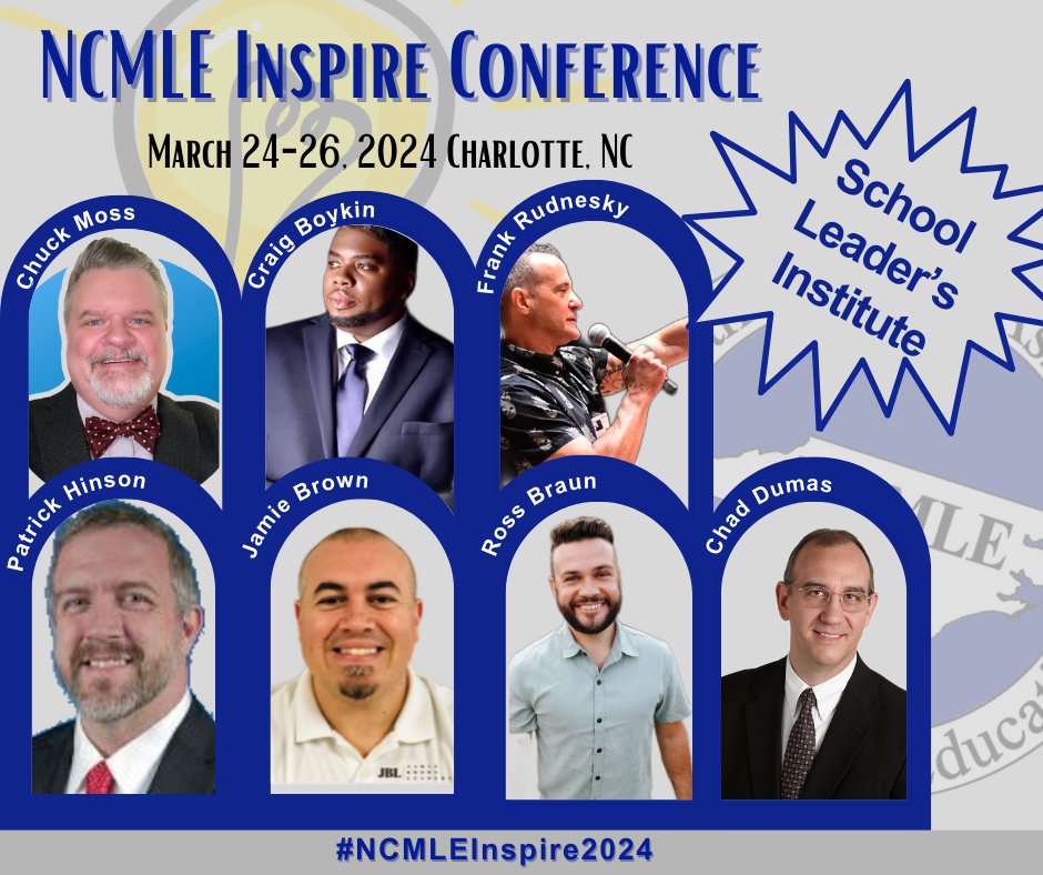 NCMiddle's tweet photo. The #BOSSEducator is coming to Charlotte for the 2024 NCMLE Inspire Conference! ๐ฅ๐๏ธ
We have @DrLMNelson on the schedule for โ๏ธ sessions!
"From Blah to BAM: Boosting Student Engagement" & "Positive Leadership: Transforming Teacher Support Systems" ๐๐
https://t.co/YpMGd7Ylnr https://t.co/m3G2El8ogI