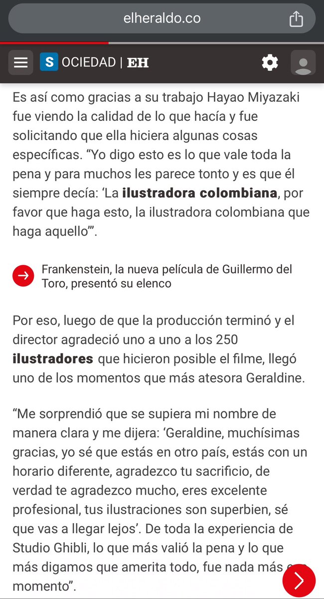 Los medios de Colombia amanecieron a borrar todo lo publicado sobre Geraldine Fernández y su supuesta participación en la última película de Hayao Miyazaki y Studio Ghibli.

Deberíamos enfocarnos en la irresponsabilidad y mediocridad de la prensa. ¿Cuántas mentiras difundirán?