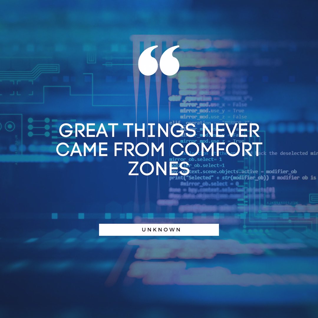 CodeUntapped's tweet image. Stepping out of your comfort zone is the birthplace of innovation. Embrace the challenge, create greatness.