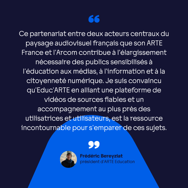 Arcom_fr's tweet photo. 📢 @EducARTEfr et l’@Arcom_fr signent un partenariat et s’engagent conjointement pour l’Éducation aux médias, à l’information et à la citoyenneté numérique 🔽