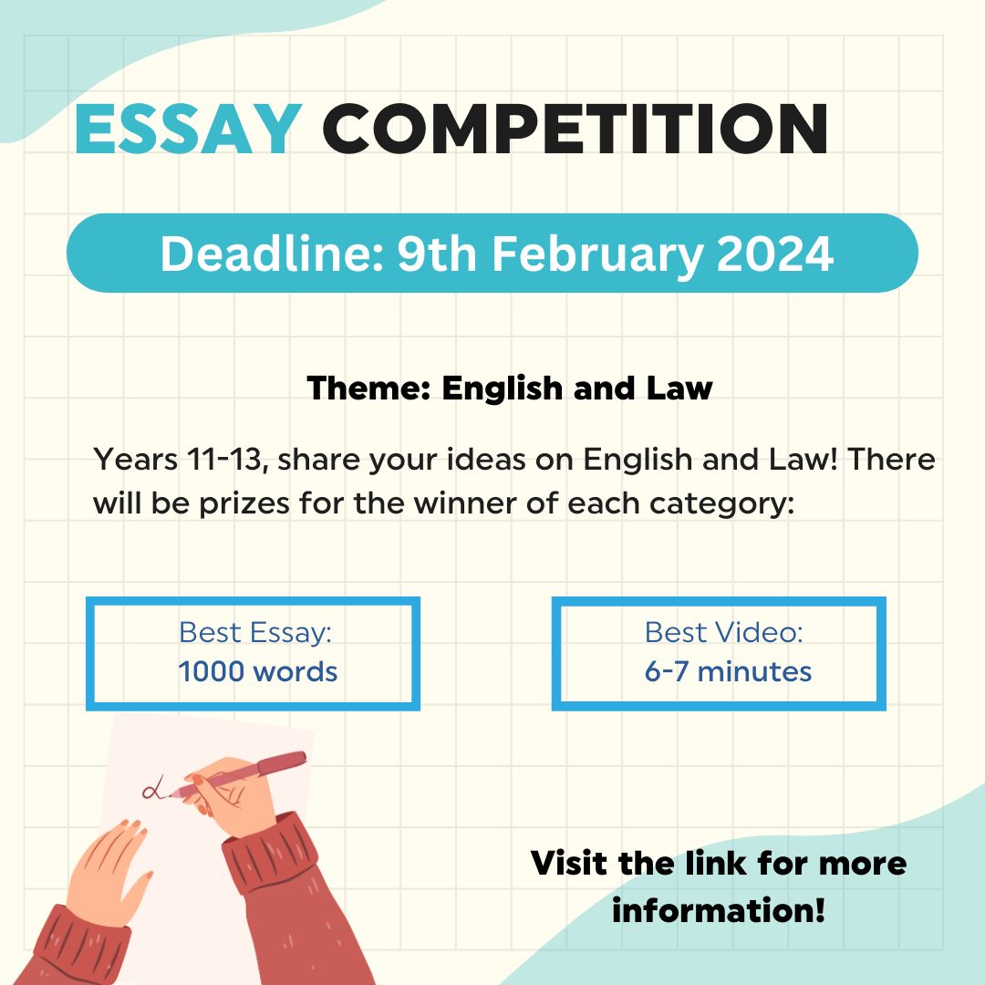 Years 11-13! You are invited to share your ideas on English and Law in the University of Exeter Essay Competition. For more information, visit the link below.
buff.ly/48RjayL
#highereducation #englishandlaw #essaycompetition