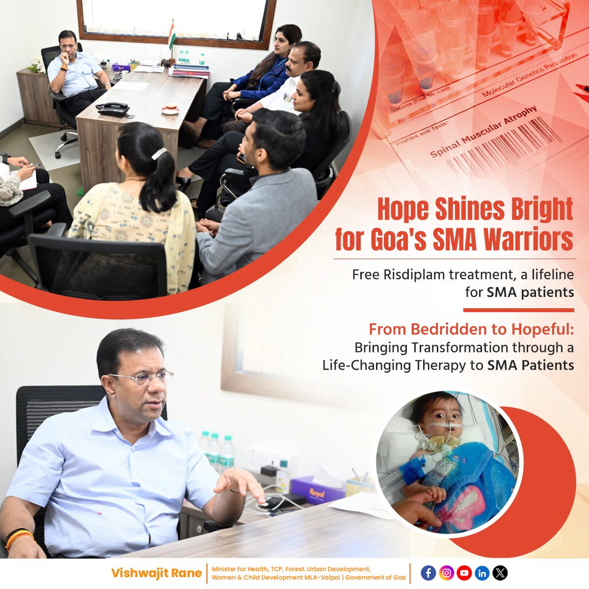 I am proud to announce the availability of Risdiplam, a revolutionary new therapy for the treatment of spinal muscular atrophy, which works at neuromuscular junctions to prevent the destruction of muscle fibers.

A beacon of hope shines bright for Goa's four Spinal Muscular…