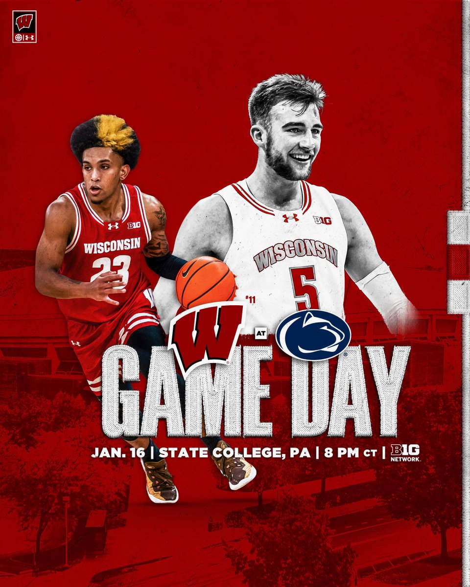 Another B1G road test It’s GAME DAY‼️ 🆚 Penn State 🕗 8 PM (CT) 📺 Big Ten Network 📍 State College, PA