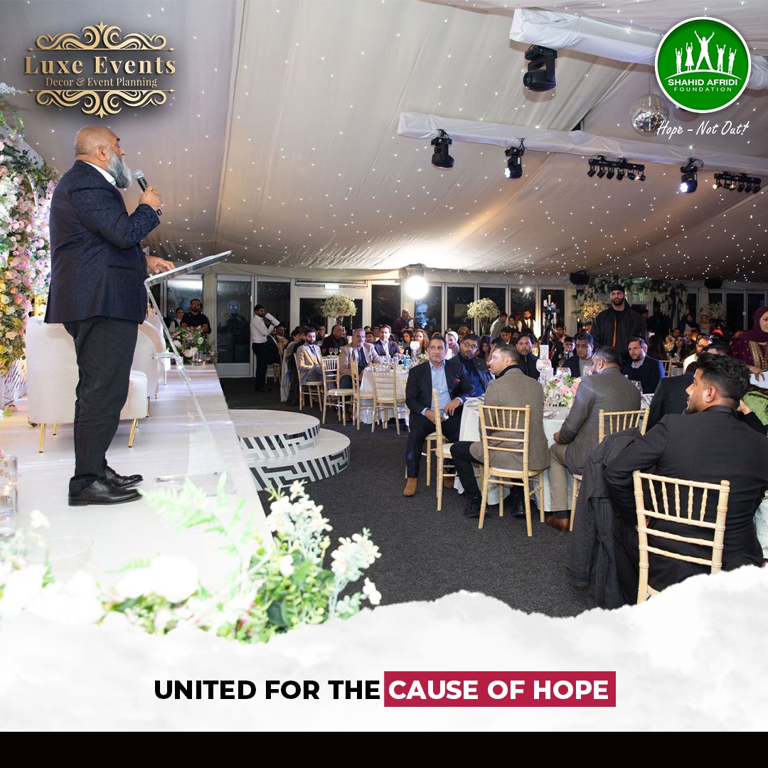 SAFoundationN's tweet photo. Gratitude to our supporters in Reading! 🌟 A heartfelt thank you to our generous donors & sponsors including @Jananoutlet, @Kaspasdesserts, #Alaamgheer, #HajiBaba, @Regalfoods, and #CrystalBrideStudio for making the #SAF Fundraiser in collaboration with #LuxeEvents an incredible success in the UK. Chairman SAF, @SAfridiofficial, and @FahadMustafa26 & #GoharRasheed supported the event, along with the Reading community. Let's continue to forward the momentum for a lasting impact! #HopeNotOut