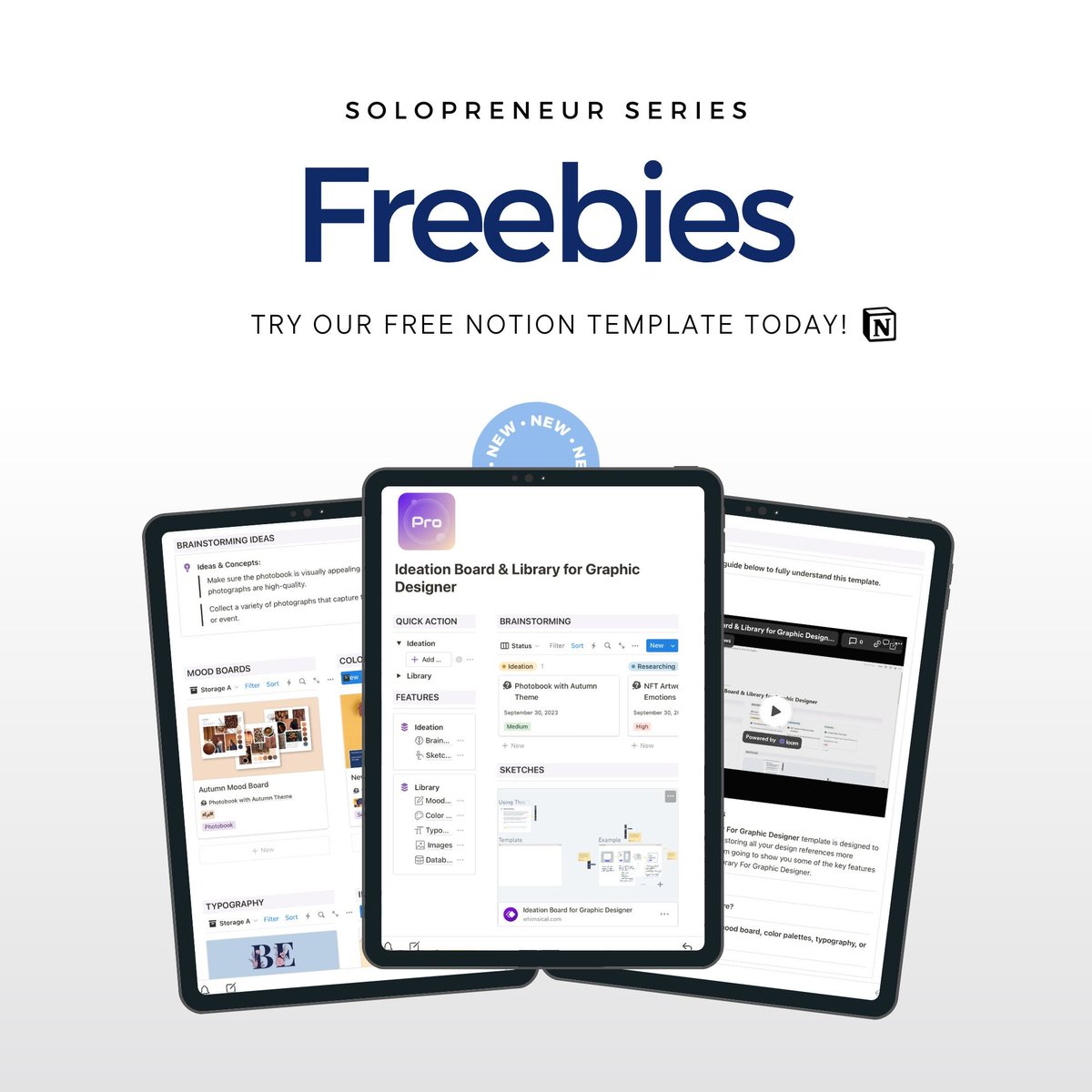 erwinsyadikk's tweet image. Struggling to brainstorm? Need creative fuel?  

This FREE Notion template is your answer! 
✅ Brainstorms Ideas &amp;amp; Concepts.
✅ Sketches &amp;amp; Mood boards.
✅ Color &amp;amp; Font Libraries.
✅ Image Asset Collection.

Plus, video tutorials! Download now [link in bio]

#notiontemplate
