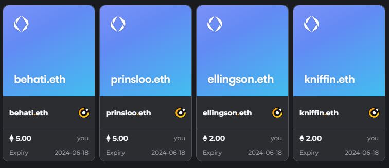 tyroneloomis's tweet photo. Grand rising! Who wants a deal on some ens first & last names?
🎁🚀
Some are in English some are Arabic names in English. Time to shed some ens names. Lfg!
#ens #ensdomains #eth #ethereum #firstname #lastname #ID #subdomains #domainsforsale #wallet #behati #prinsloo #ellingson #kniffin #zavian #adyan #tabrez #nehan