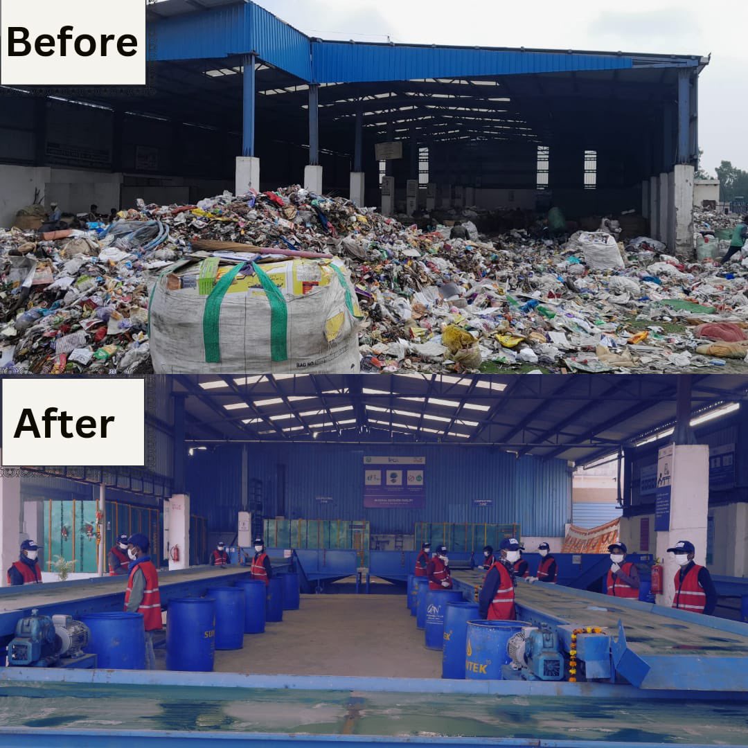ipcaworld's tweet photo. Converted an irregular waste recovery site into a 200 TPD state of the art Material Recovery Facility in Ghaziabad under the CSR initiative of @SBICard_Connect, implemented by IPCA with the support of @AMRUTCityGzb.
.
.
#Inauguration #MRF #MaterialRecoveryFacility https://t.co/b7abYsI2yY