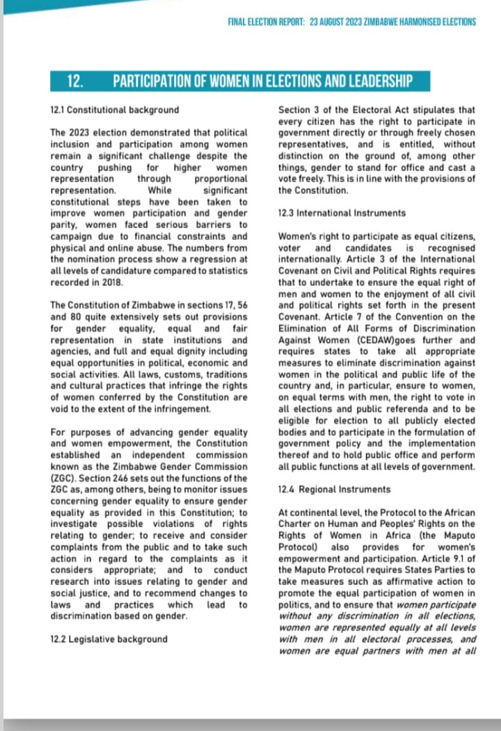 A snippet of the 2023 harmonized elections report on women's participation in elections and leadership compiled by The Girls Table. To read this report, visit our website: thegirlstable.org/reports/ #HerVoice #GirlsWhoVote