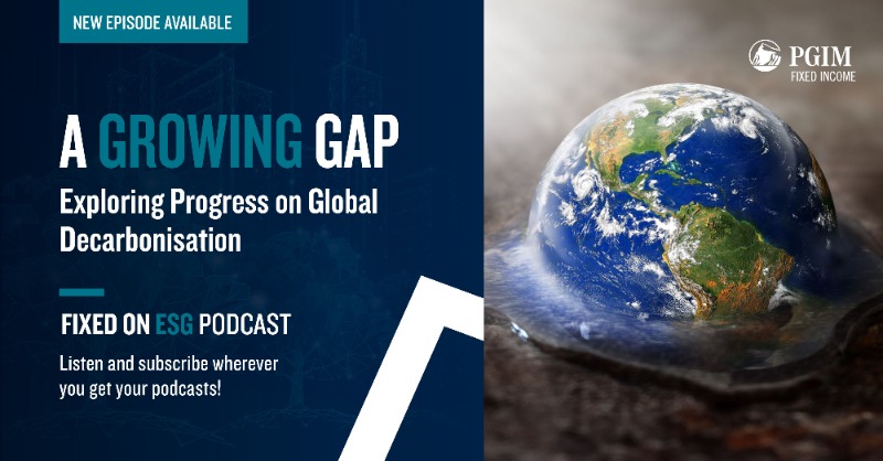pgim's tweet photo. 🎧 Listen to #FixedOnESGPodcast as #PGIMFixedIncome's James Malone, CFA, ESG Research Specialist and John Ploeg, CFA, Co-Head of ESG Research examine the latest developments in global climate action. Access the full episode now and subscribe wherever you get your podcasts.