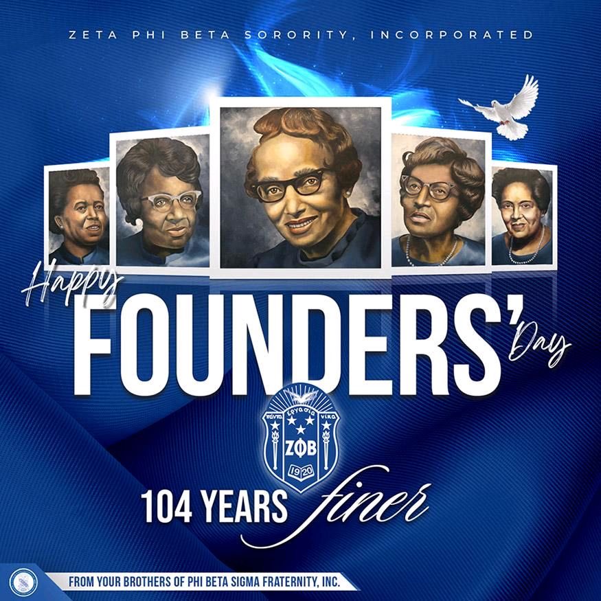 FwSigmas's tweet photo. Happy Founders’ Day to our Sorors of Zeta Phi Beta Sorority, Incorporated! 104 years of Scholarship, Service, Sisterhood, and Finer Womanhood. 

#ZPHIB1920 #pbs1914 #Sigma110 #Zeta104 https://t.co/yV2MAVCww8