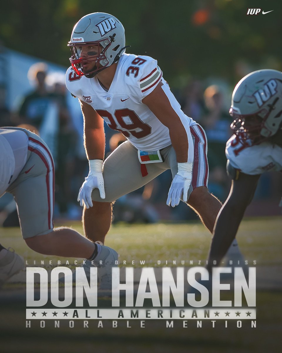 🇺🇸 

Congratulations to LB Drew DiNunzio-Biss, named Honorable Mention All-America on Tuesday by the Don Hansen Football Committee. 

#ALLIN