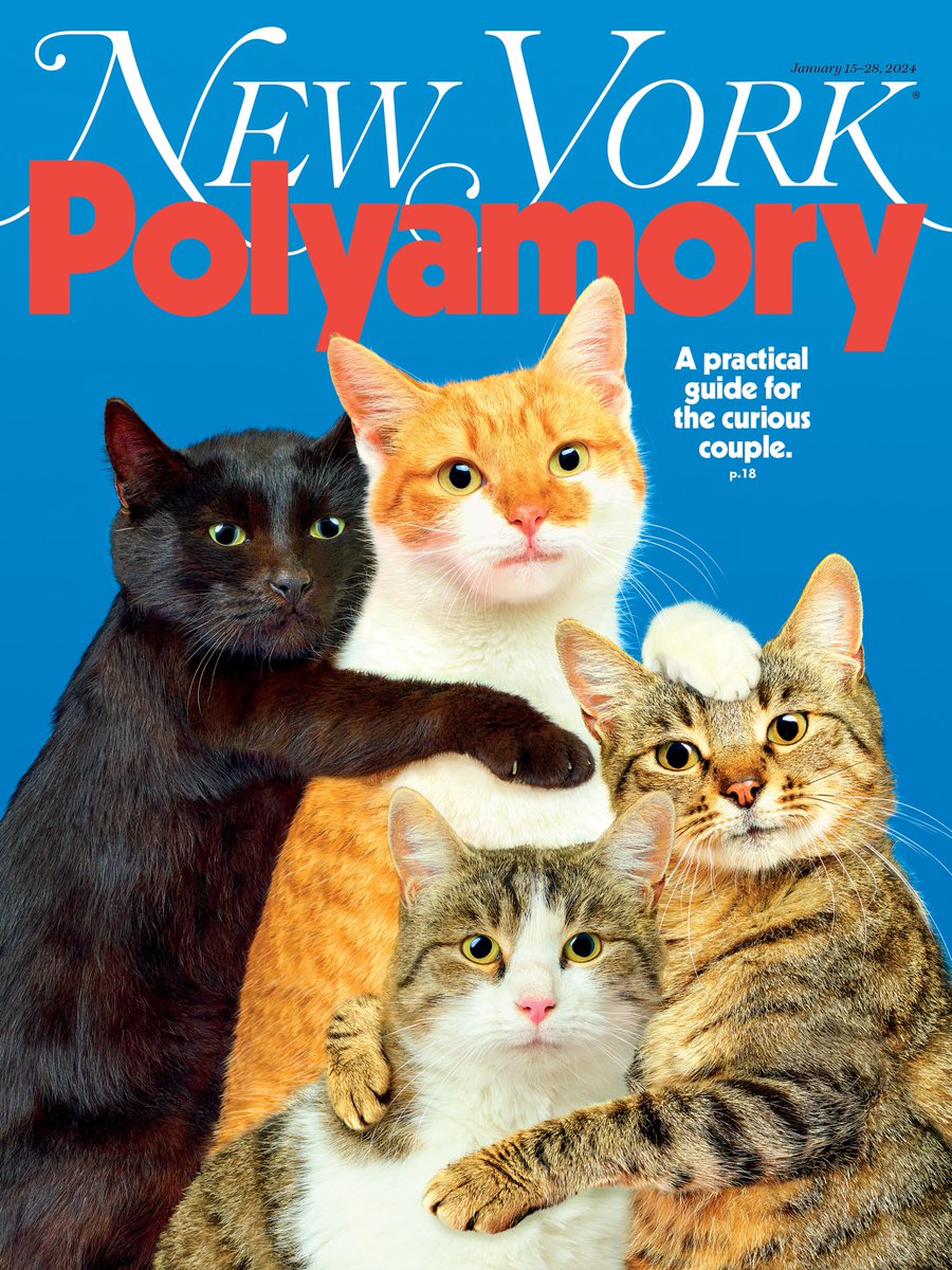 The new issue of @NYMag explores the world of ethical non-monogamy. The package includes a feature by @AllisonPDavis on one specific polycule, and offers poly-curious readers an in-depth guide to opening up their relationships. Read about the issue: bit.ly/4aVyxZ3