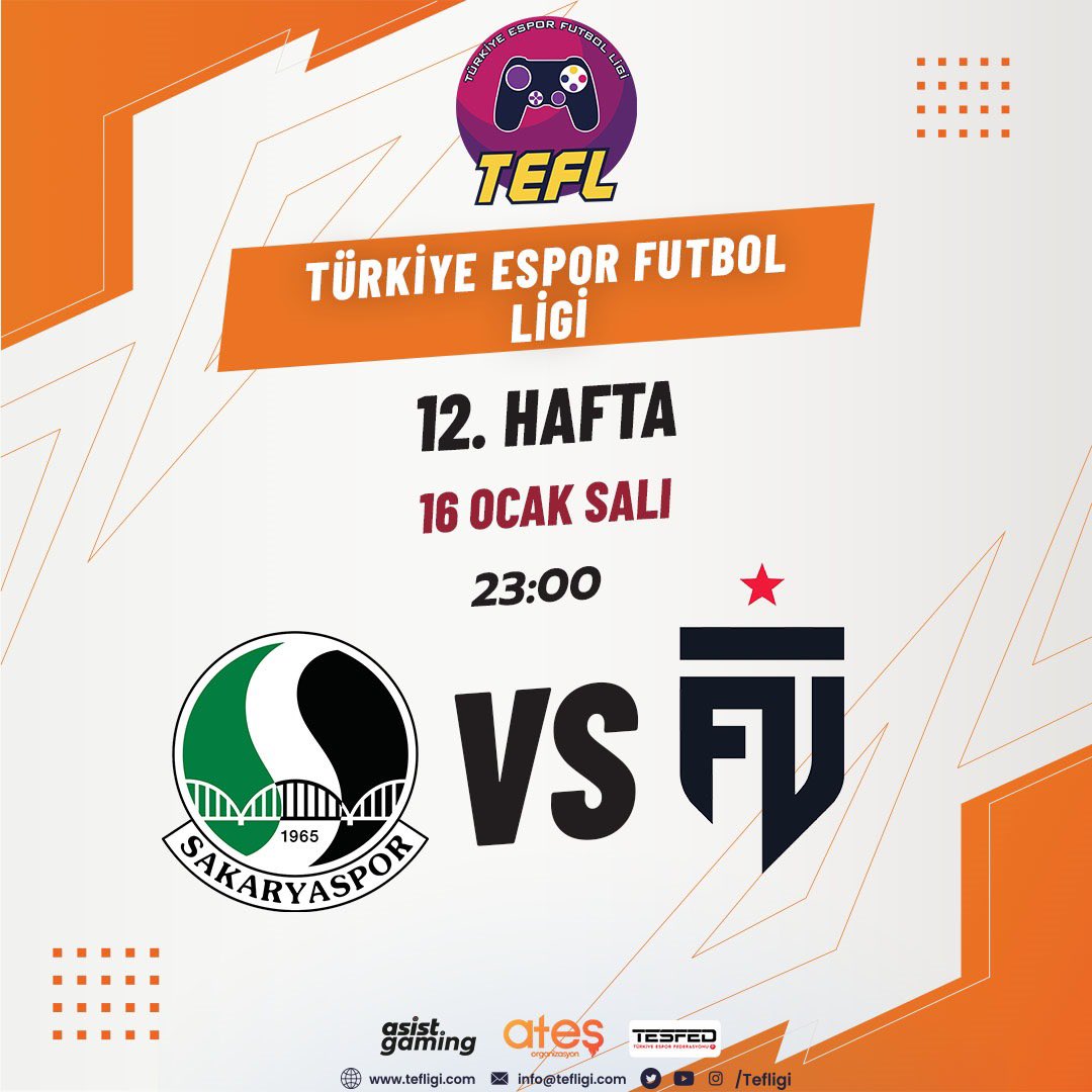 Sakaryaspor Espor (@sakaryaspores) on Twitter photo Türkiye Espor Futbol Ligi 12.Hafta Rakibimiz FUT Espor
#sakaryaspor #sakarya #sakaryasporespor #tefligi #vpg #eafc24 #clubs <a href="/atesesports/">Ateş Spor Organizasyon</a> <a href="/tefligi/">Türkiye Espor Futbol Ligi</a> Türkiye Espor Futbol Ligi 12.Hafta Rakibimiz FUT Espor
#sakaryaspor #sakarya #sakaryasporespor #tefligi #vpg #eafc24 #clubs <a href="/atesesports/">Ateş Spor Organizasyon</a> <a href="/tefligi/">Türkiye Espor Futbol Ligi</a>