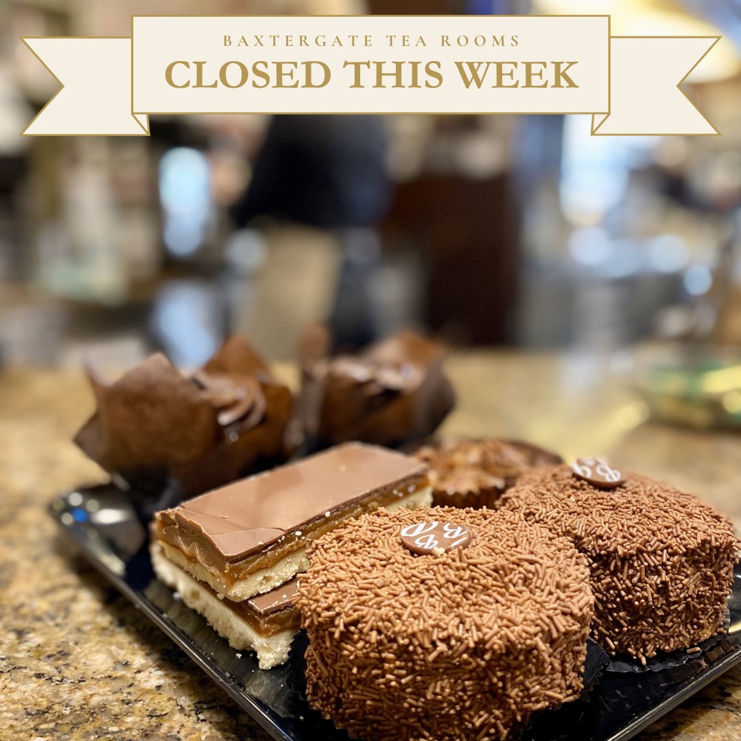 BothamsofWhitby's tweet photo. Please note: Baxtergate Tea Rooms are closed this week; the shop is open as usual. The Tea Rooms will re-open on Monday 22 January.

Opening days &amp; times can be found at https://t.co/NcCks0u01n

#bothams #whitby #baxtergate #tearoom https://t.co/Whmijqv1o5