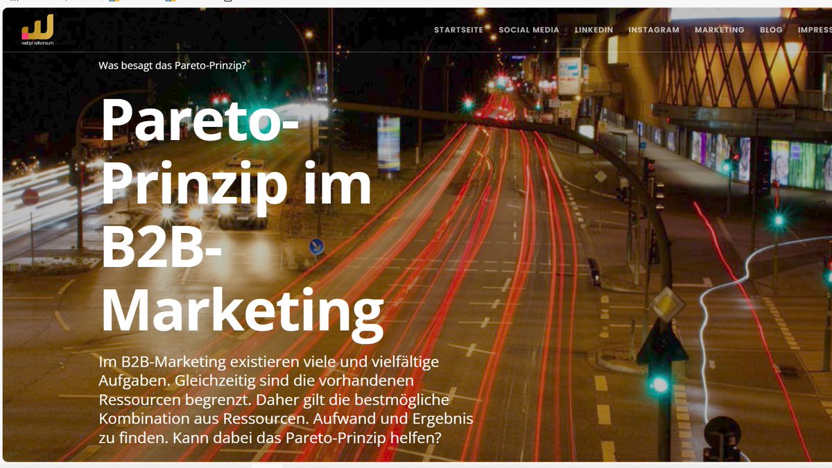 Usu2071879's tweet photo. Auf welche 20% verzichte ich? Pareto im Kreuzfeuer.
Eine aktuelle Bestandsaufnahme für das B2B Business.
Pareto-Prinzip im B2B-Marketing und Sales sowie Content (https://t.co/h7Uz3rpOWH)
#pareto #20Prozent #effizeintesb2b #effizientessocialmediamarketing #b2b #hastag 😜😜😜 https://t.co/KIDEFM7ZVZ
