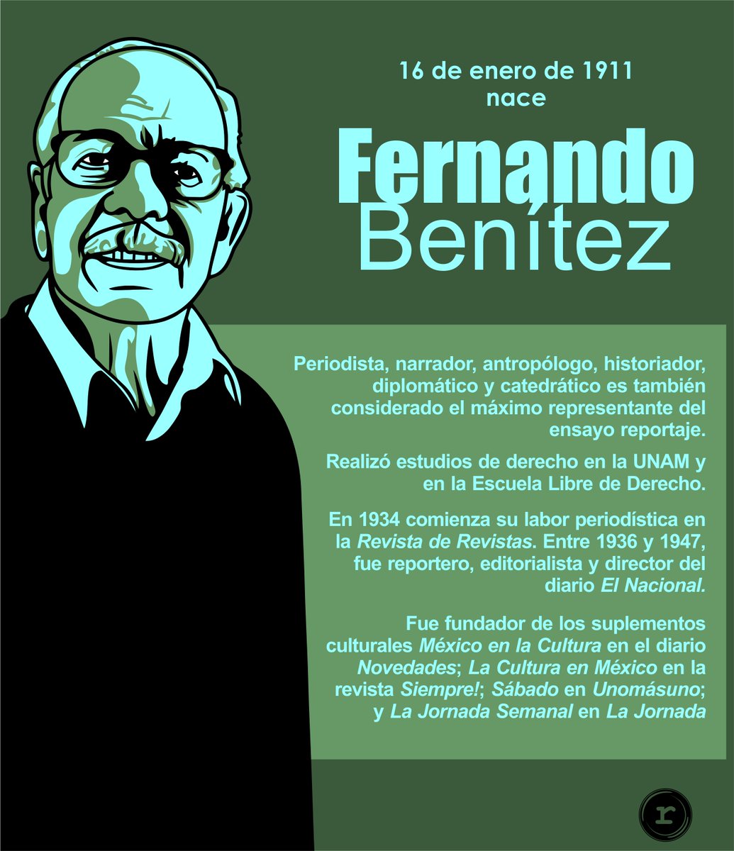 regladetres01's tweet image. #FernandoBenítez #PeriodismoCultural #EnsayoReportaje #Historiador