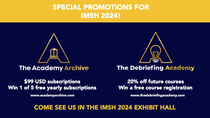 We'll be in San Diego for IMSH 2024! Come and visit us in the exhibit hall to take advantage of our special IMSH 2024 promotions. #innovation #research #debriefing #healthcaresimulation #healthcareinnovation #medicaleducation #healthcareinnovation