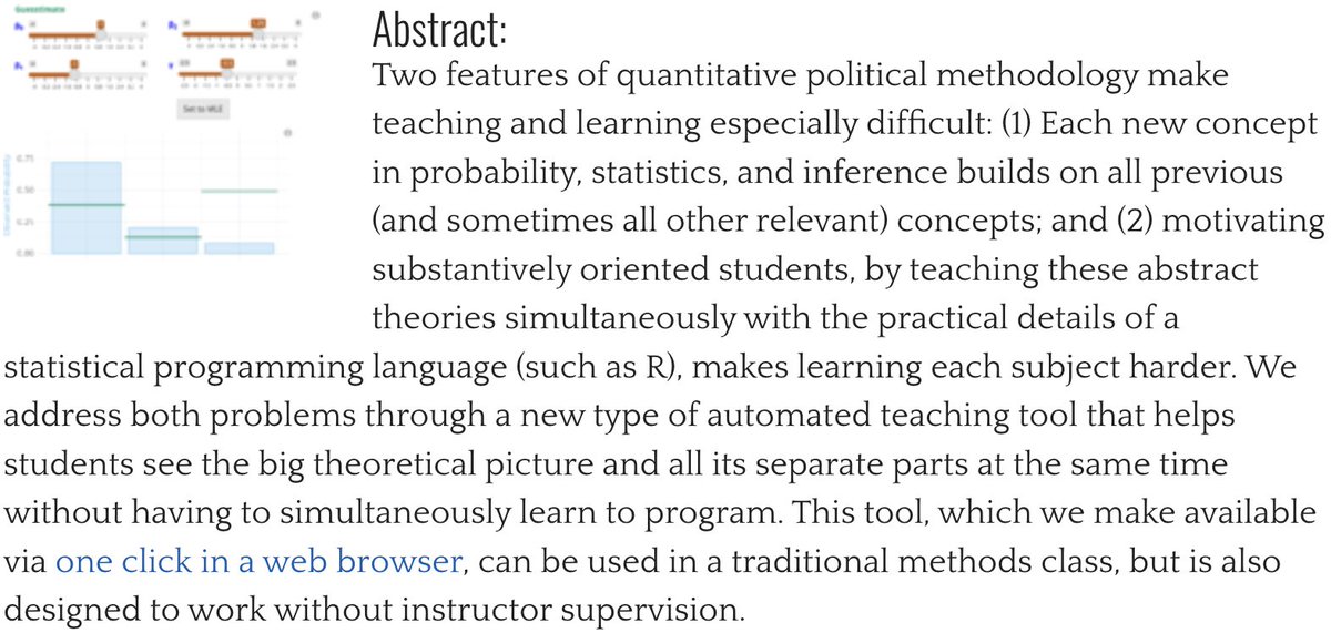 Gary King (@kinggary) on Twitter photo Teaching or taking stats? Here's a new paper & app for you: "Statistical Intuition Without Coding (or Teachers)" with <a href="/NatLou21/">Natalie Ayers</a>, @ZagrebMukerjee, & Dominic Skinnion. See gking.harvard.edu/2k1 Teaching or taking stats? Here's a new paper & app for you: "Statistical Intuition Without Coding (or Teachers)" with <a href="/NatLou21/">Natalie Ayers</a>, @ZagrebMukerjee, & Dominic Skinnion. See gking.harvard.edu/2k1