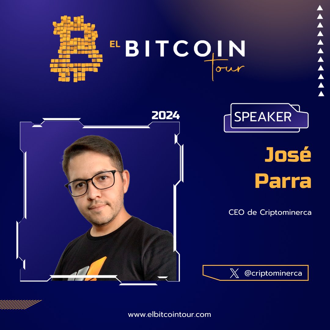 El Bitcoin Tour | Enseñando bitcoin desde 2016 (@elbitcoin_tour) on Twitter photo José Parra (<a href="/criptominerca/">criptominerca</a>) destacado Minero Digital venezolano y CEO de Criptominerca una empresa dedicada a la venta y reparación de equipos de minería, estará con nosotros en #elbitcointour para hablar sobre minería en #bitcoin y Criptos y mucho mas. José Parra (<a href="/criptominerca/">criptominerca</a>) destacado Minero Digital venezolano y CEO de Criptominerca una empresa dedicada a la venta y reparación de equipos de minería, estará con nosotros en #elbitcointour para hablar sobre minería en #bitcoin y Criptos y mucho mas.