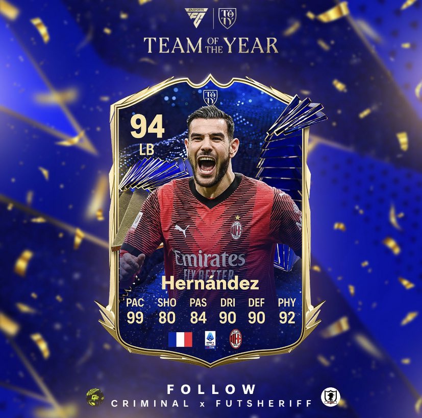 🤝TOTY 
#theohernandez 

via <a href="/FutSheriff/">Fut Sheriff</a>