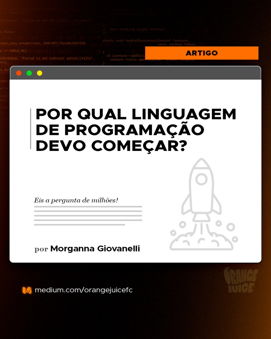 orangejuicetech's tweet photo. Morganna Giovanelli, membra da comunidade Orange Juice, desvenda o desafio de escolher a primeira linguagem de programação. Obtenha orientações valiosas para fazer a escolha ideal e começar sua trajetória com confiança! 💻

Leia: https://t.co/mVPEM3YGIf

#tech #carreira https://t.co/0HWvZzAT2H
