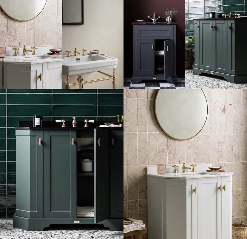 **Victrion Furniture Collection**

A capsule of three classic basin units in four different shades - 

▫️Nimbus White
▫️Forest Green
▫️Earls Grey
▫️Dark Lead

Three accompanying natural stone basin tops -

▫️White
▫️Grey
▫️Black

See more at:

bcdesigns.co.uk/furniture/