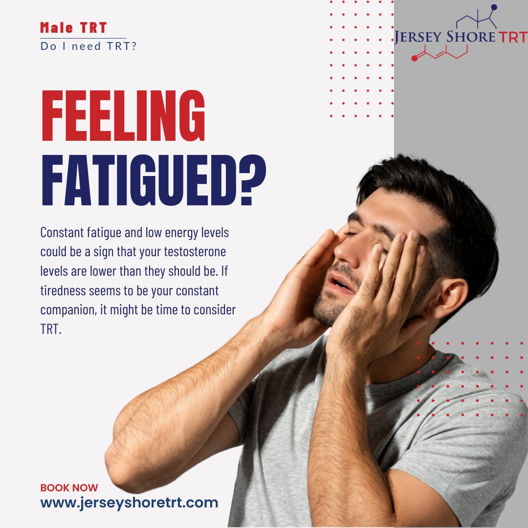 JerseyshoreTRT's tweet image. Always tired? We can help! Reach out to us today to see if Testosterone Replacement Therapy is right for you.
#testosteroneoptimization #fatigue #tired #lackofenergy #insomnia #chronicfatigue #LowTsymptoms #lowt #TRT #testosteronereplacementtherapy #HormoneOptimization #hormone