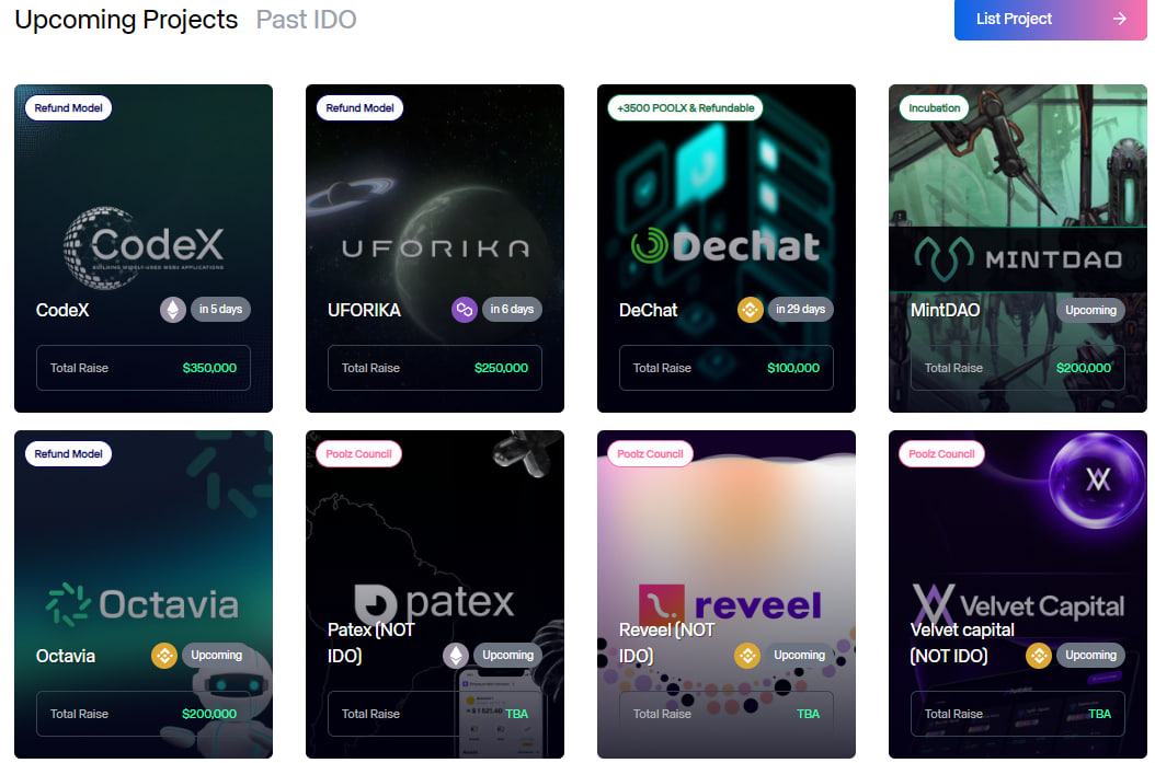 Poolz__'s tweet photo. We are excited to share our upcoming IDOs:
#BuildingTool @codexchain
#MMOGaming @Planet_UFORIKA
#SocialProtocol @dechat_io
#CrossChainNFT @mintdao_io
#AIAssistant @OctaviaToken
1️⃣ Join our IDOs: https://t.co/6FrQdWgCh7
2️⃣ Lock your $POOLX: https://t.co/5d9dqFMWhx
3️⃣ How to participate: https://t.co/f5MC9AnmNk
#PooolzFinance #Upcoming #IDOs