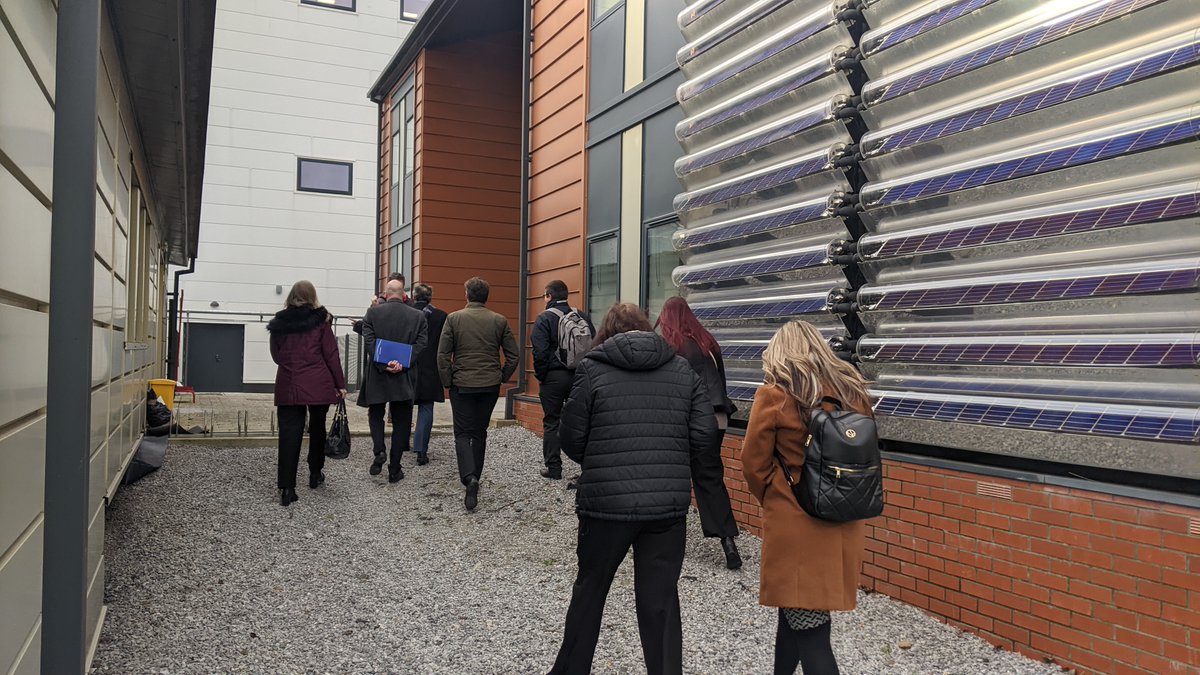 info_specific's tweet photo. Delighted to show @GermanAmbUK around our #ActiveOffice today 🇩🇪 

And of course we had to demonstrate @JonElvins' 'magic' #HeatStorage material that releases heat when humid air passes over it (like your breath) 🌬 https://t.co/JYlBSsZjba