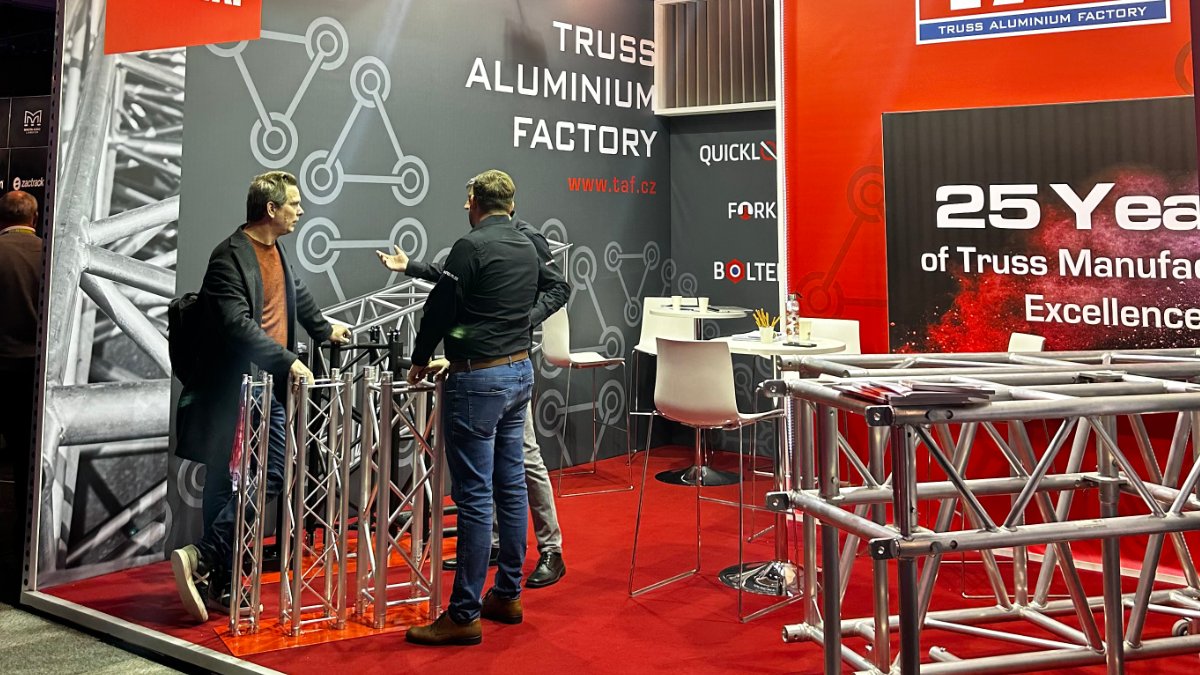 TrussAluFactory's tweet photo. We're into the second day of talking truss at the CUE exhibition in Rotterdam! Whether you prefer a Quicklock, Fork or Bolted connection system, TAF #truss has you covered.
Visit us at stand number 1.312 to discover all that our truss and #SupportStructures have to offer! https://t.co/jR6b2mmej4