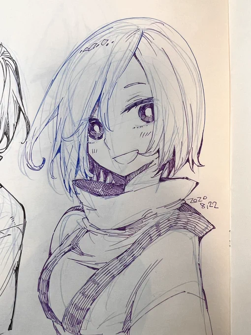 定期的に描いてる同じ構図で同じ子。