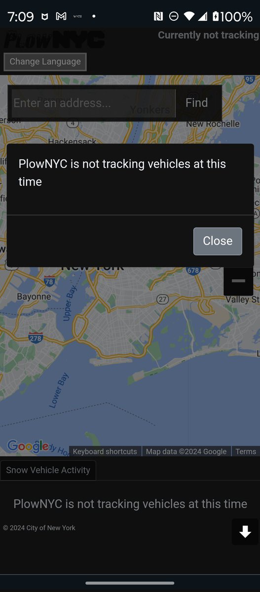 GuyADAntoni's tweet photo. @NYCSanitation Why isn't the New Website showing any information - it is supposed to show at least salted roads - more waste of taxpayers' money - the old app worked fine. https://t.co/ZI3PkSapWV