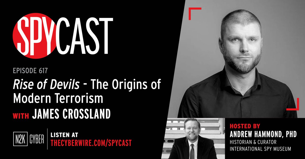 *NEW* #SpyCast - "Rise of Devils: The Origins of Modern Terrorism" with James Crossland. <a href="/spyhistorian/">Andrew Hammond</a> sits down with <a href="/DrJCrossland/">James Crossland</a> to discuss the rise of modern terrorism. 

Listen now at bit.ly/4b1hcOg or wherever you get your podcasts. 🎧