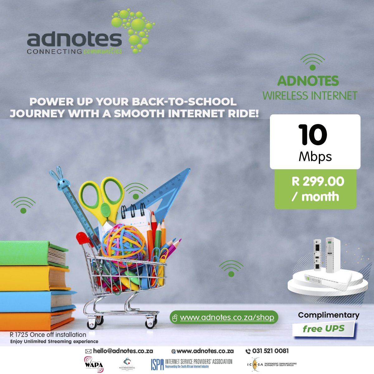 AdNotesTech's tweet photo. Unleash the power of seamless connectivity this back-to-school season! 🚀✨ Sign up today and receive a FREE UPS to keep your internet game strong. Elevate your study sessions with us at https://t.co/Ec1K88qsAd – where every connection is an A+ experience! 📚🔗 #BackToSchoolMagic https://t.co/3urzdHxJ8r