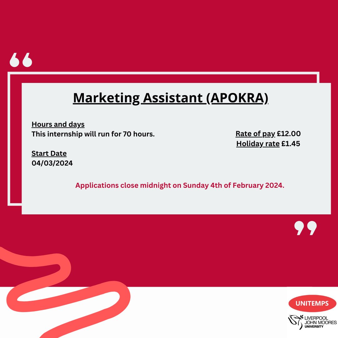 Unitemps Liverpool John Moores University tweet media