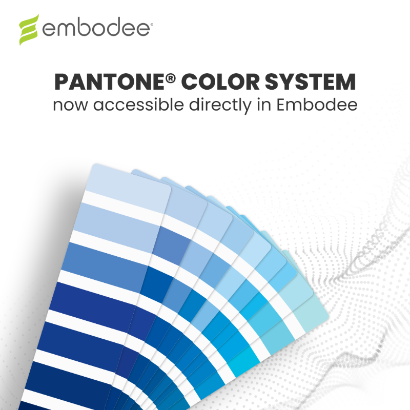 embodee's tweet photo. Take your designs to the next level with the #Embodee and @pantone® integration! Whether you're preserving a client's brand identity or ensuring consistency across products and vendors, now you can do it all seamlessly in Embodee. Schedule a demo today 👉 https://t.co/pdWhHZ3YkQ