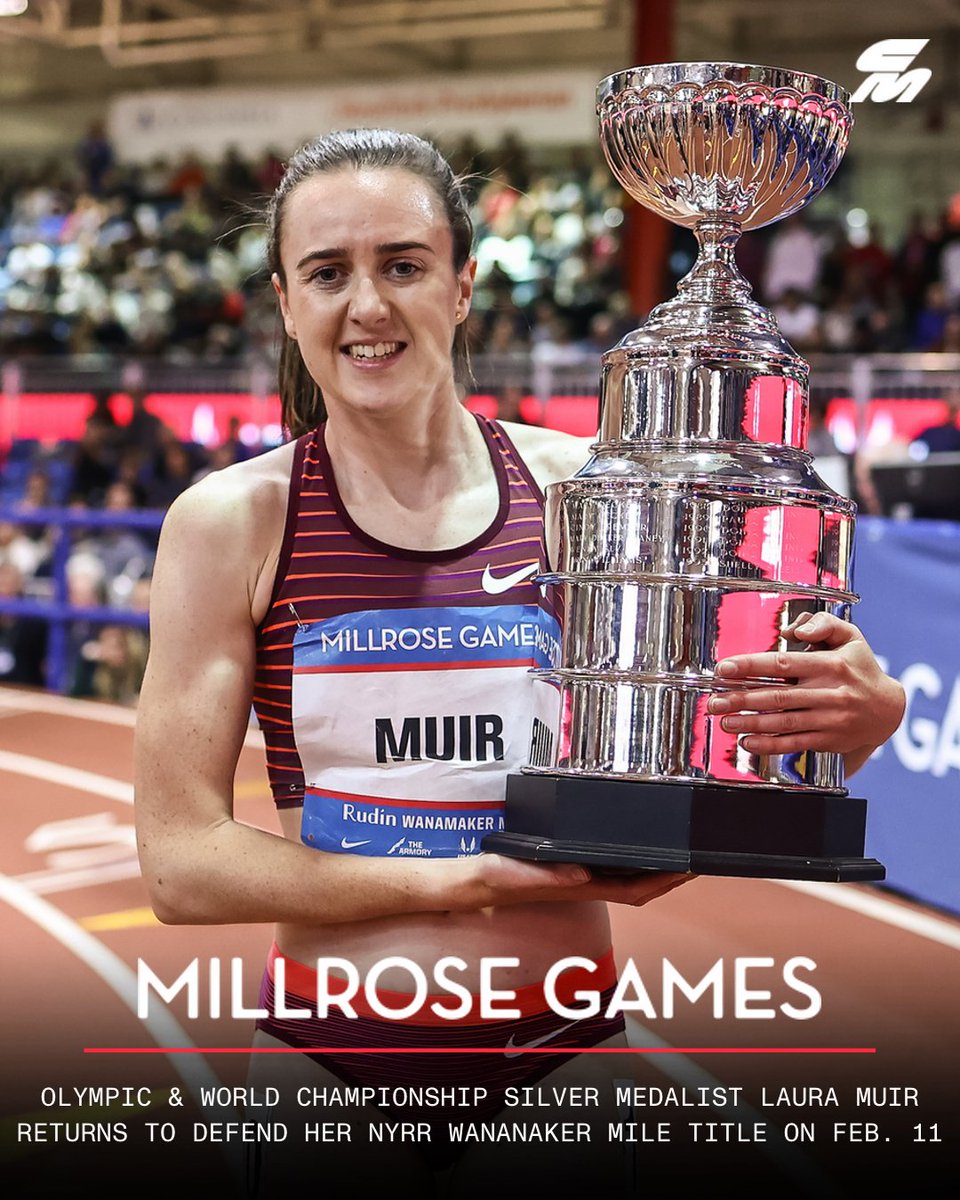🏆 BREAKING NEWS: Great Britain’s @lauramuiruns, the Olympic 1500m silver medalist and three-time world championship medalist, will return to the 116th @MillroseGames at the @ArmoryNYC on Feb. 11 to defend her @nyrr Wanamaker Mile title. Read more + view the full field here:…