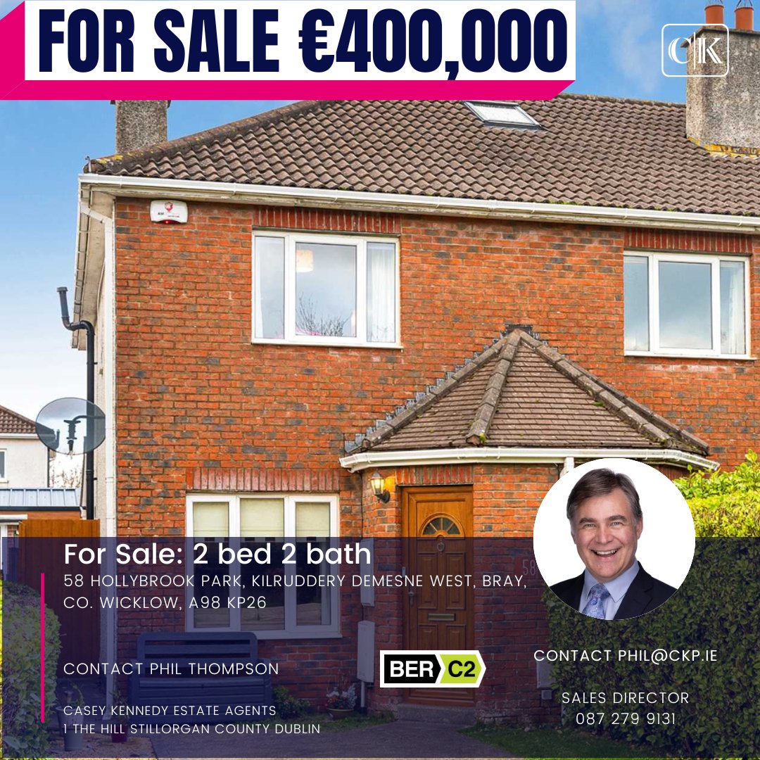 CKP_limited's tweet photo. For Sale 💼

📍58 Hollybrook Park, Kilruddery Demesne West, Bray, Co. Wicklow, A98 KP2658 Hollybrook Park, Kilruddery Demesne West, Bray, Co. Wicklow, A98 KP2

🏡 2 bedrooms, 2 bathrooms

🔎 Discover what else is available at https://t.co/eT9T5oJJ22 https://t.co/9BApSbISEz