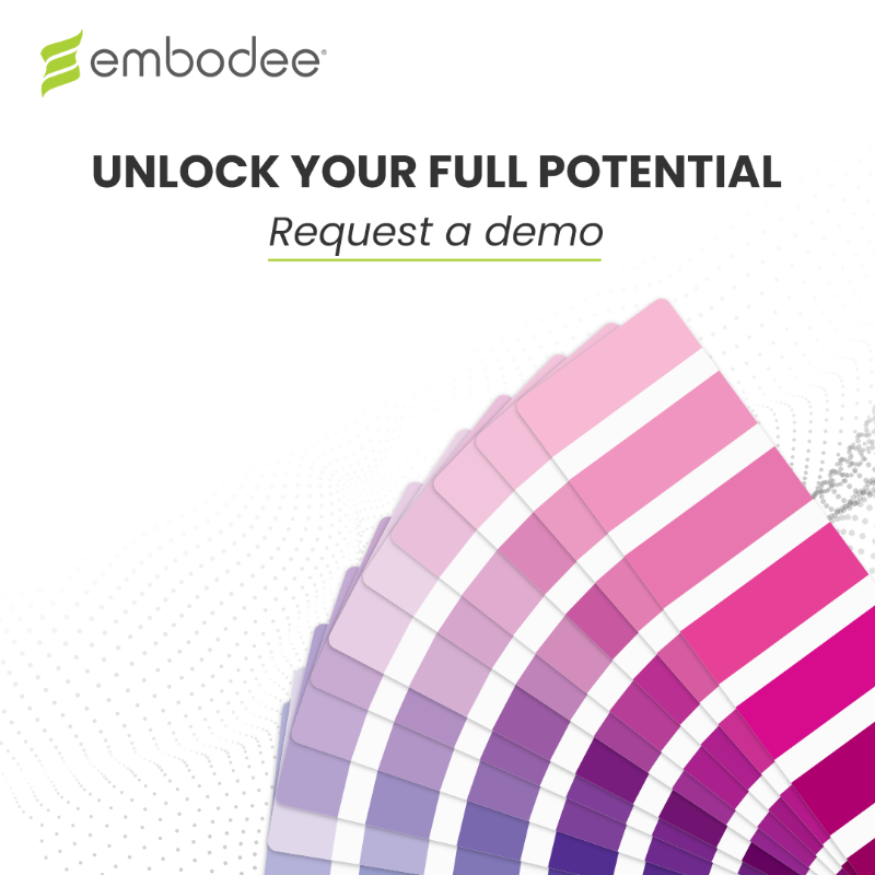 embodee's tweet photo. Take your designs to the next level with the #Embodee and @pantone® integration! Whether you're preserving a client's brand identity or ensuring consistency across products and vendors, now you can do it all seamlessly in Embodee. Schedule a demo today 👉 https://t.co/pdWhHZ3YkQ