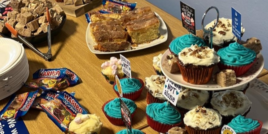 #RAFBenson Blue Monday bake sale. Blue Monday is known as the 'most depressing day of the year'. The Health and Wellbeing Team at RAF Benson held a bake sale to raise spirits and funds for Mind, a Charity that supports Service Personnel and their Families.